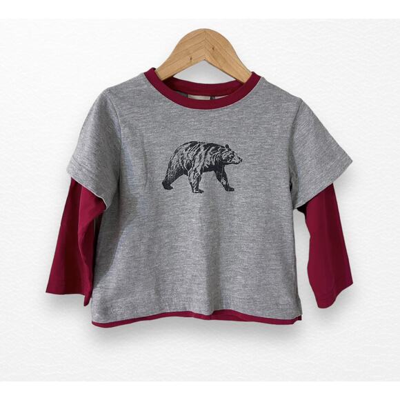 LL Bean Layered Look Bear Shirt, Size 3T - Picture 1 of 8